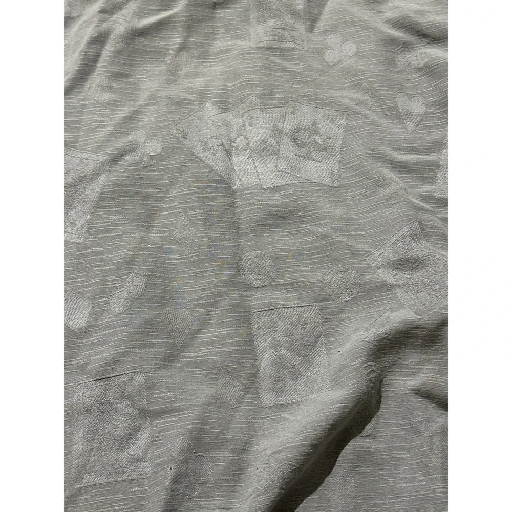 VTG 90s Big Dog Resort Wear Shirt Mens 3XL Gray Poker Cards‎ 100% Silk Hawaiian